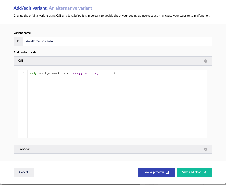 CSS/JavaScript popup